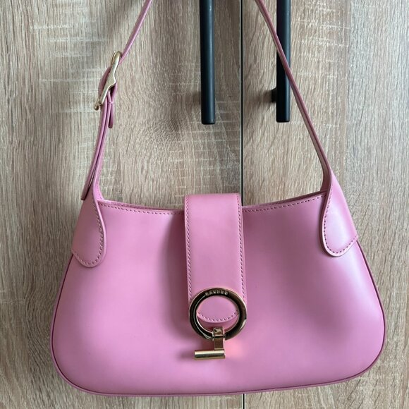 Sandro Pink Baguette bag in certified leather - Picture 4 of 8